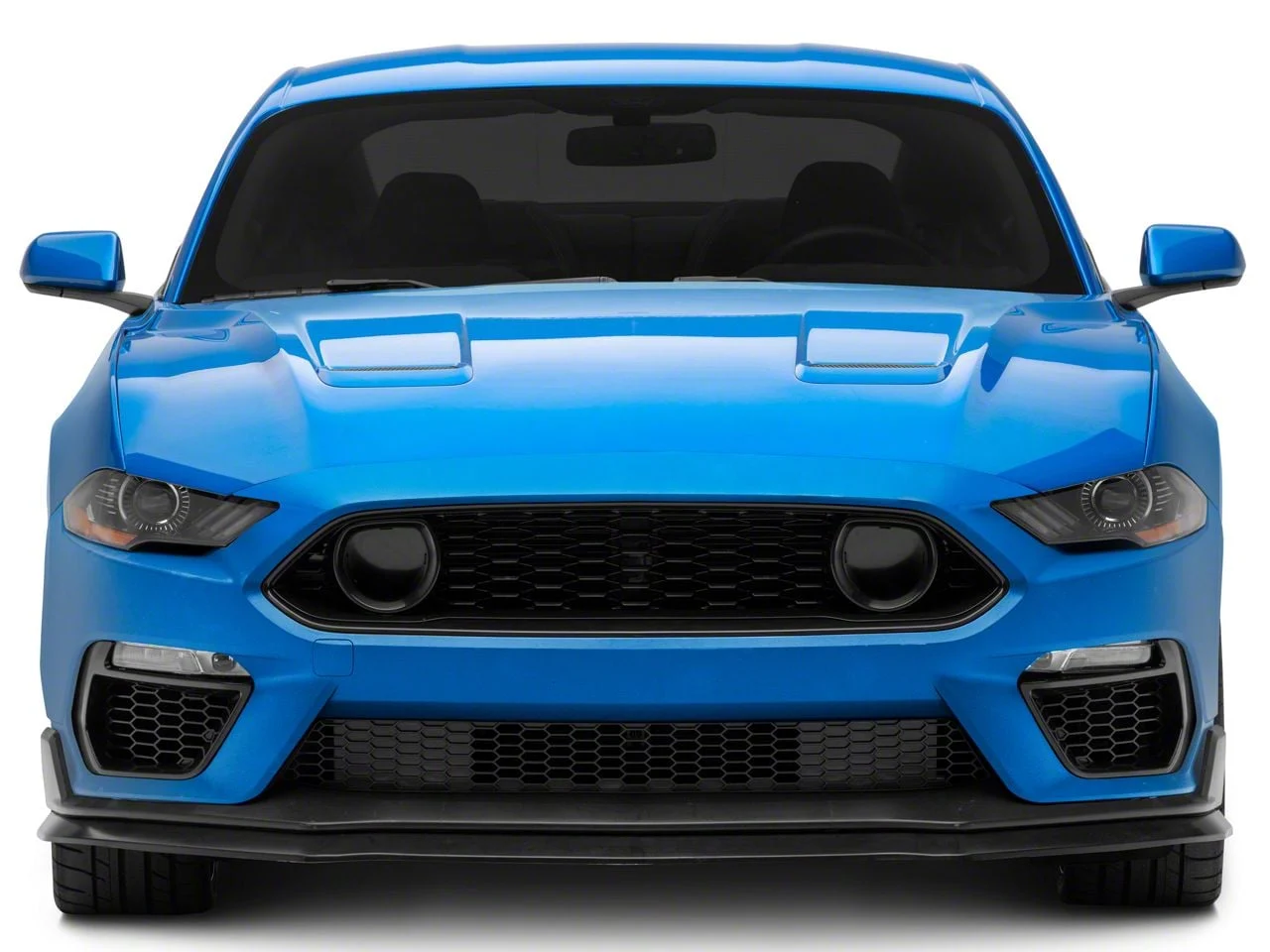Mach 1 Style Conversion Front Bumper; Unpainted (18-23 Mustang GT, EcoBoost)