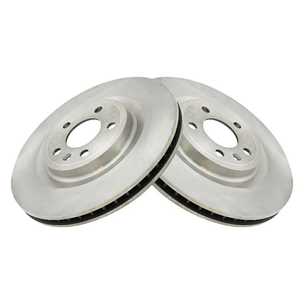 Plain Vented Rotors; Front Pair (11-14 Mustang GT w/o Performance Pack, V6)