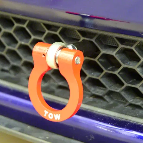 Premium Tow Hook; Red (10-14 Mustang)