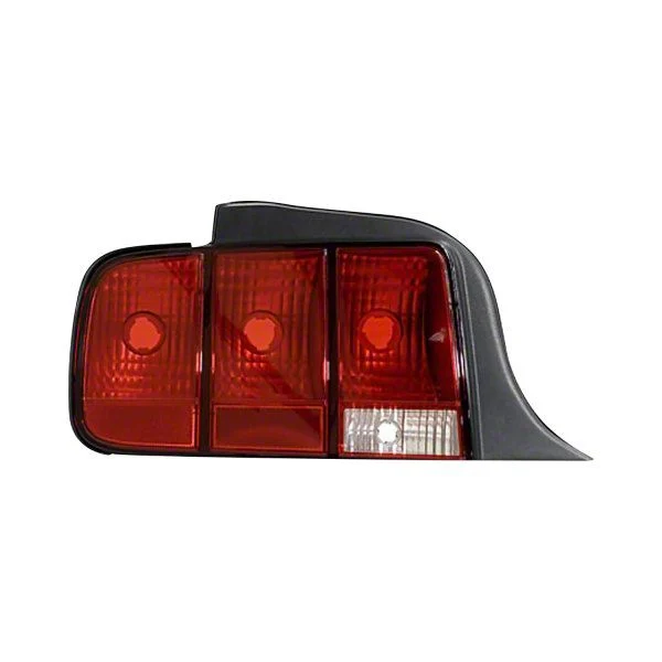 CAPA Replacement Tail Light; Chrome Housing; Red/Clear Lens; Driver Side (05-09 Mustang)