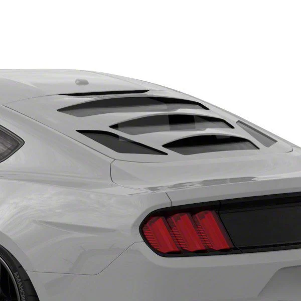 Tekno 3 Rear Window Louvers; Ingot Silver (15-26 Mustang Fastback)