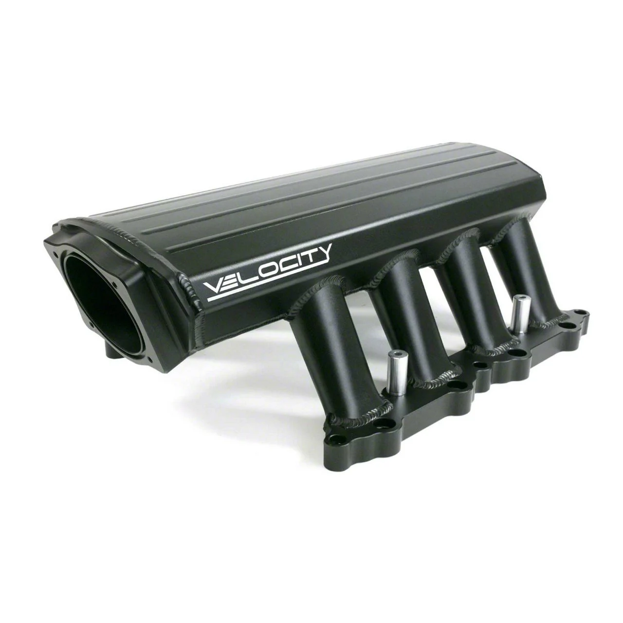 Top Street Performance Velocity Fabricated Aluminum Intake Manifold; Black Anodized (11-14 Mustang GT)