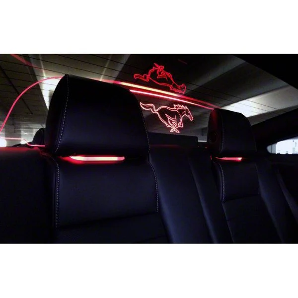 Wind Deflector with Running Pony; Extreme Lighting Kit (11-14 Mustang Coupe)