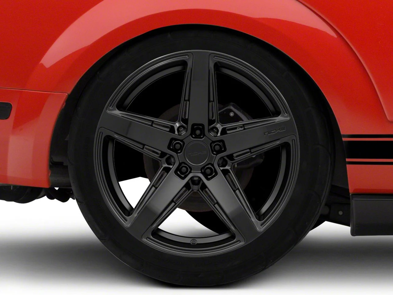 Niche Teramo Matte Black Wheel; Rear Only; 20x11; 45mm Offset (05-09 Mustang)