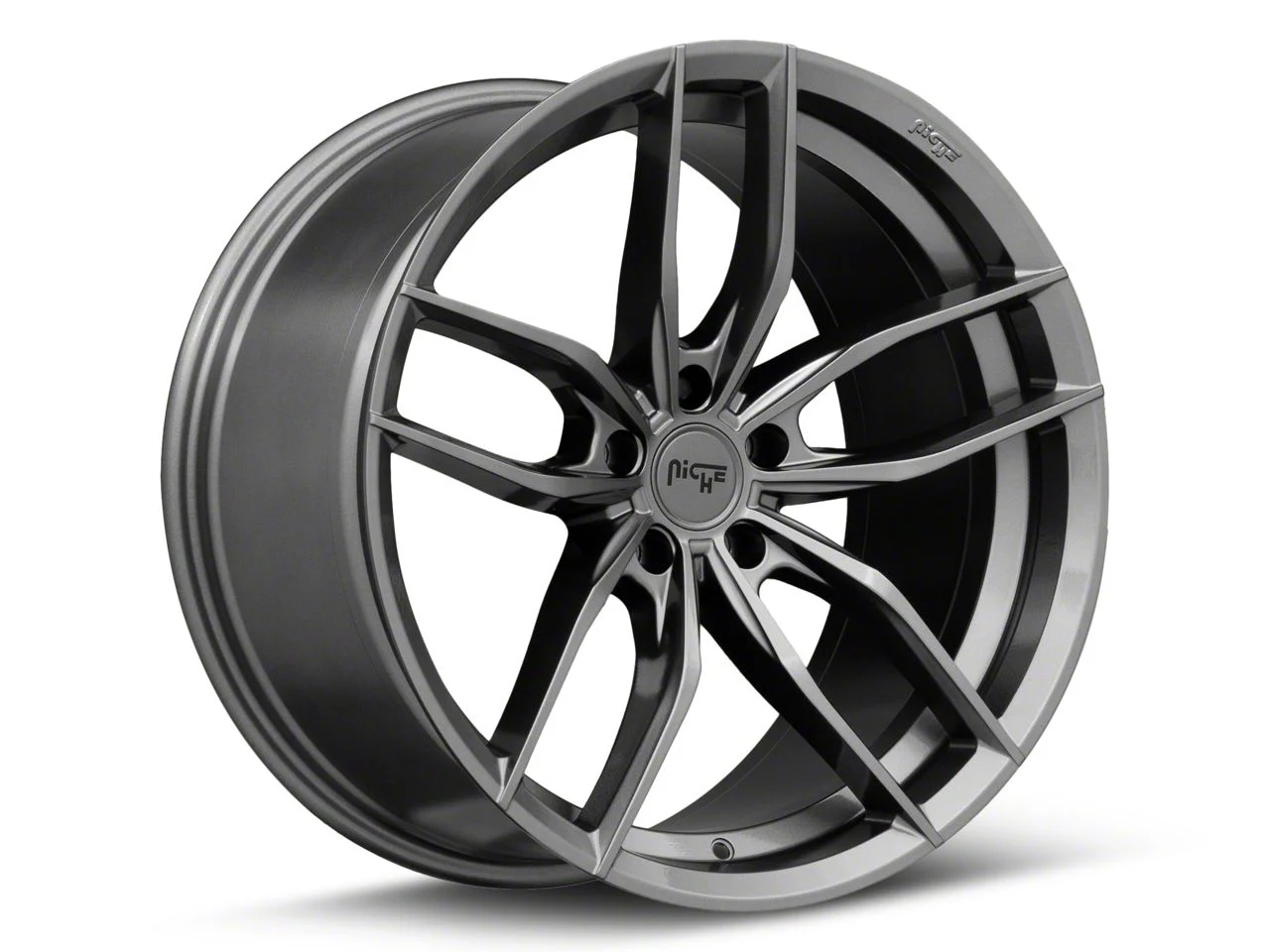 Niche Vosso Matte Anthracite Wheel; Rear Only; 20x10.5; 20mm Offset (06-10 RWD Charger)