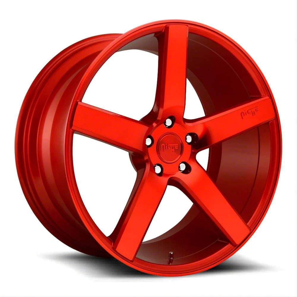 Niche Milan Candy Red Wheel; 20x8.5; 35mm Offset (10-14 Mustang)