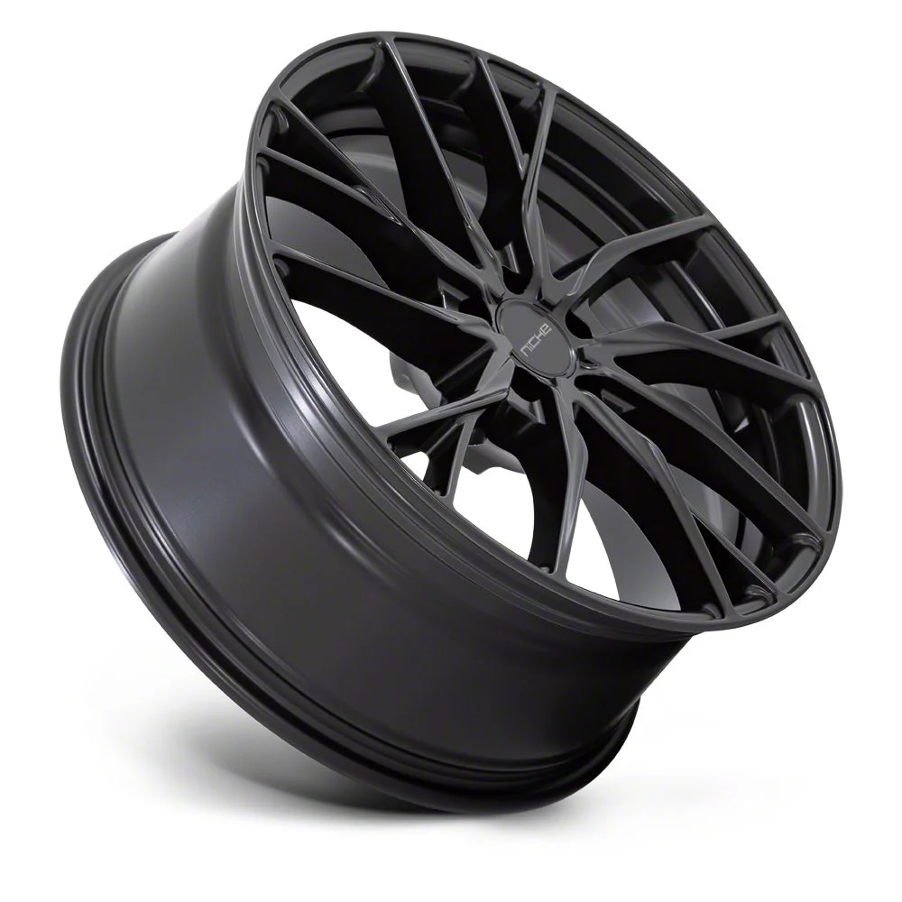 Niche Novara Matte Black Wheel; Rear Only; 20x10.5; 20mm Offset (10-14 Mustang)