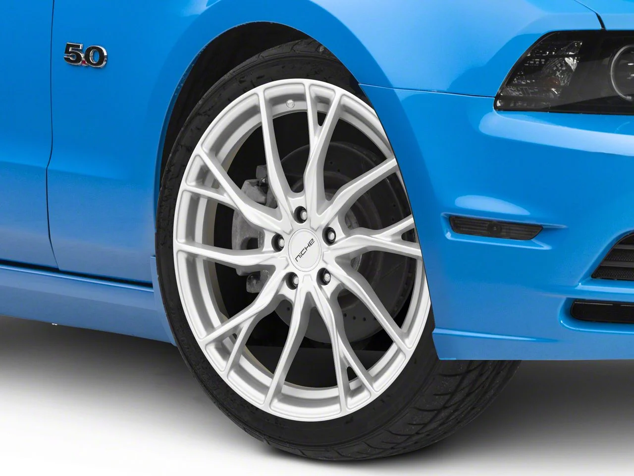 Niche Novara Silver Wheel; 20x9; 25mm Offset (10-14 Mustang)