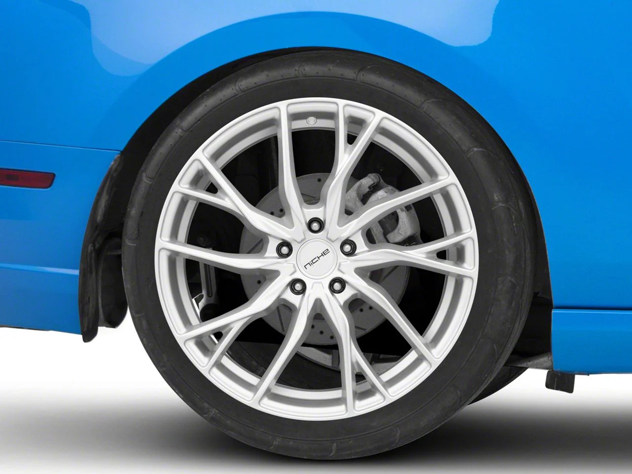 Niche Novara Silver Wheel; Rear Only; 20x10.5; 20mm Offset (10-14 Mustang)