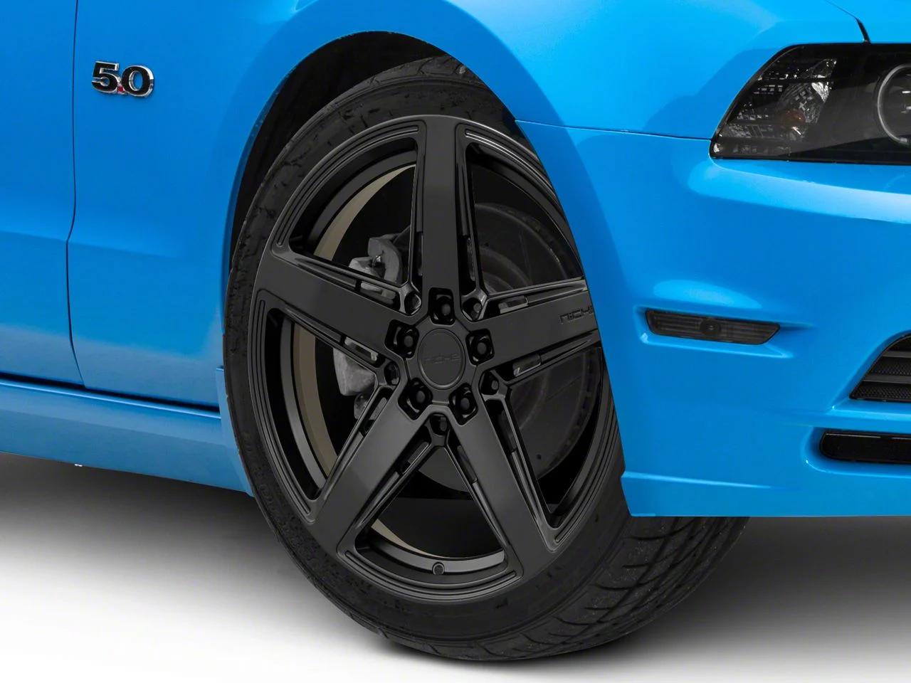 Niche Teramo Matte Black Wheel; 20x9.5; 25mm Offset (10-14 Mustang)
