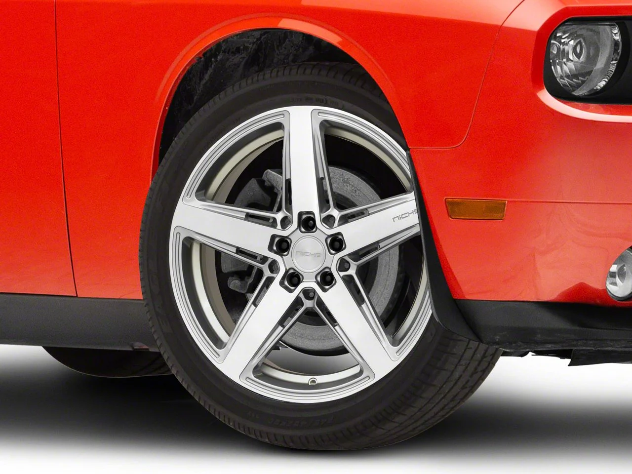 Niche Teramo Anthracite Brushed Face Tint Clear Wheel; 20x9.5; 15mm Offset (08-23 RWD Challenger, Excluding Widebody)