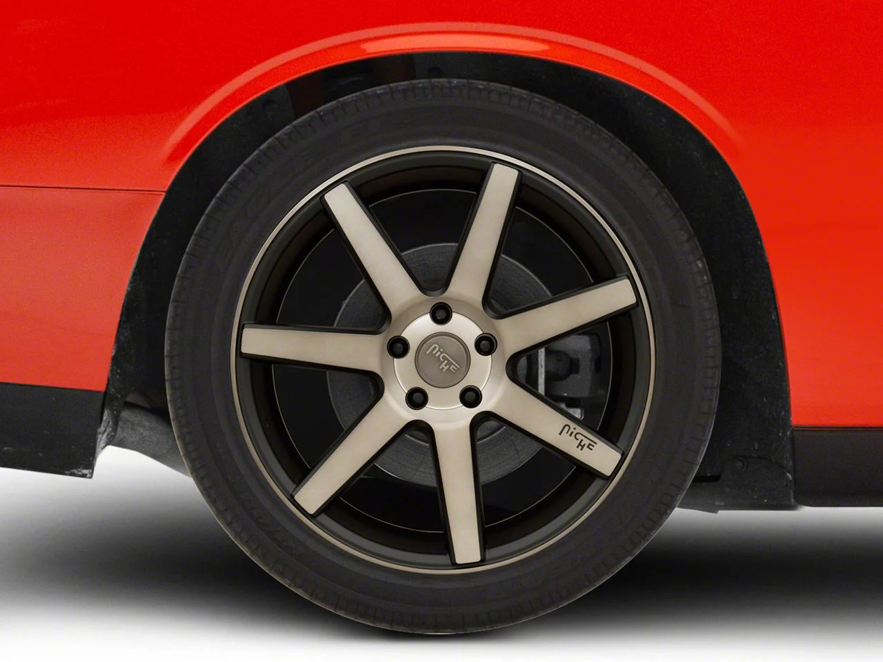 Niche Verona Matte Black Machined Wheel; Rear Only; 20x10.5; 20mm Offset (08-23 RWD Challenger)