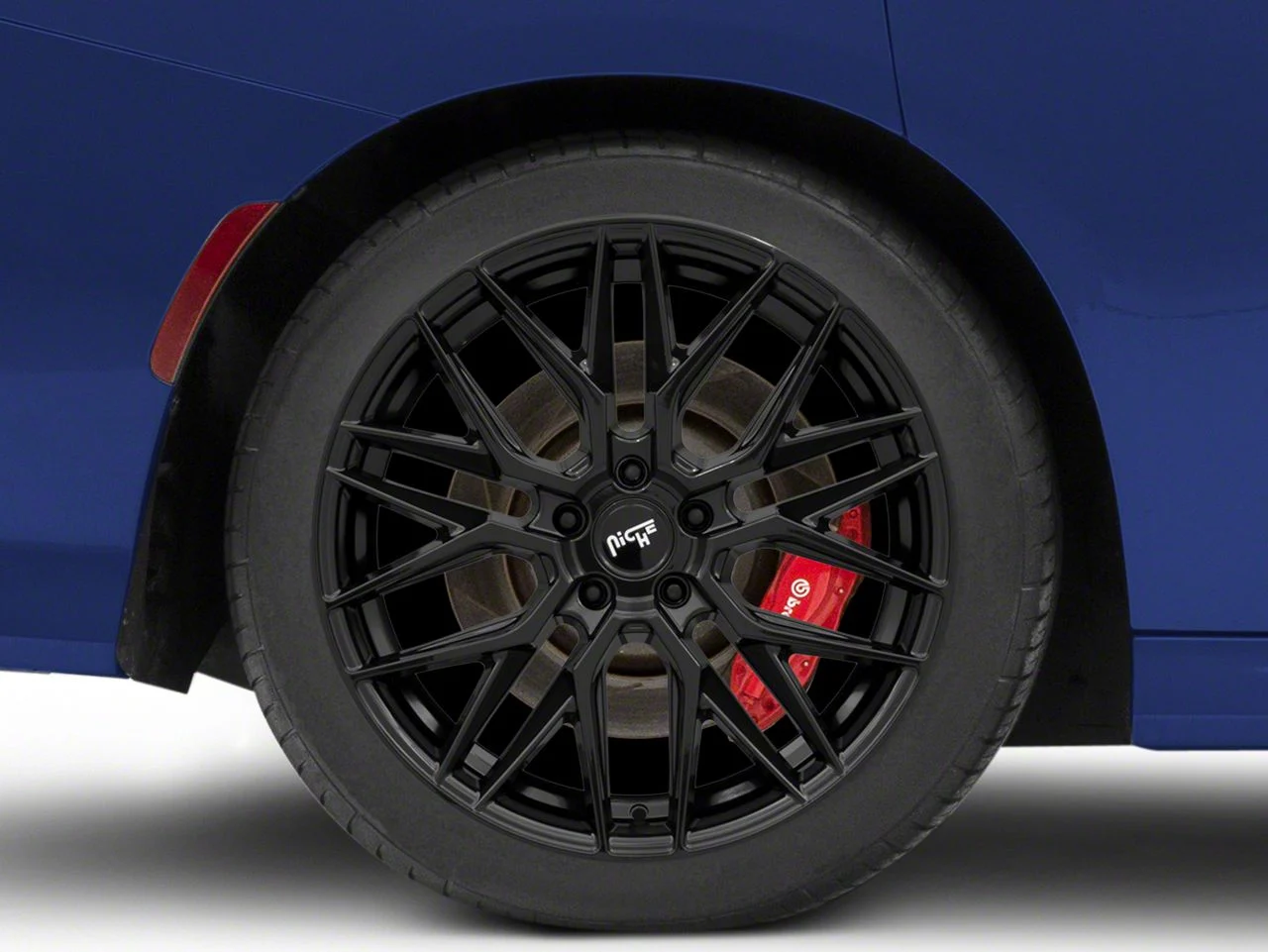 Niche Gamma Gloss Black Wheel; Rear Only; 22x10.5; 20mm Offset (11-23 RWD Charger)