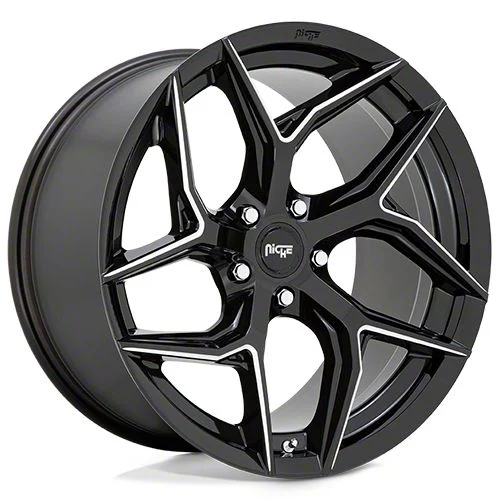 Niche Torsion Gloss Black Milled Wheel; Rear Only; 20x10.5; 20mm Offset (11-23 RWD Charger)