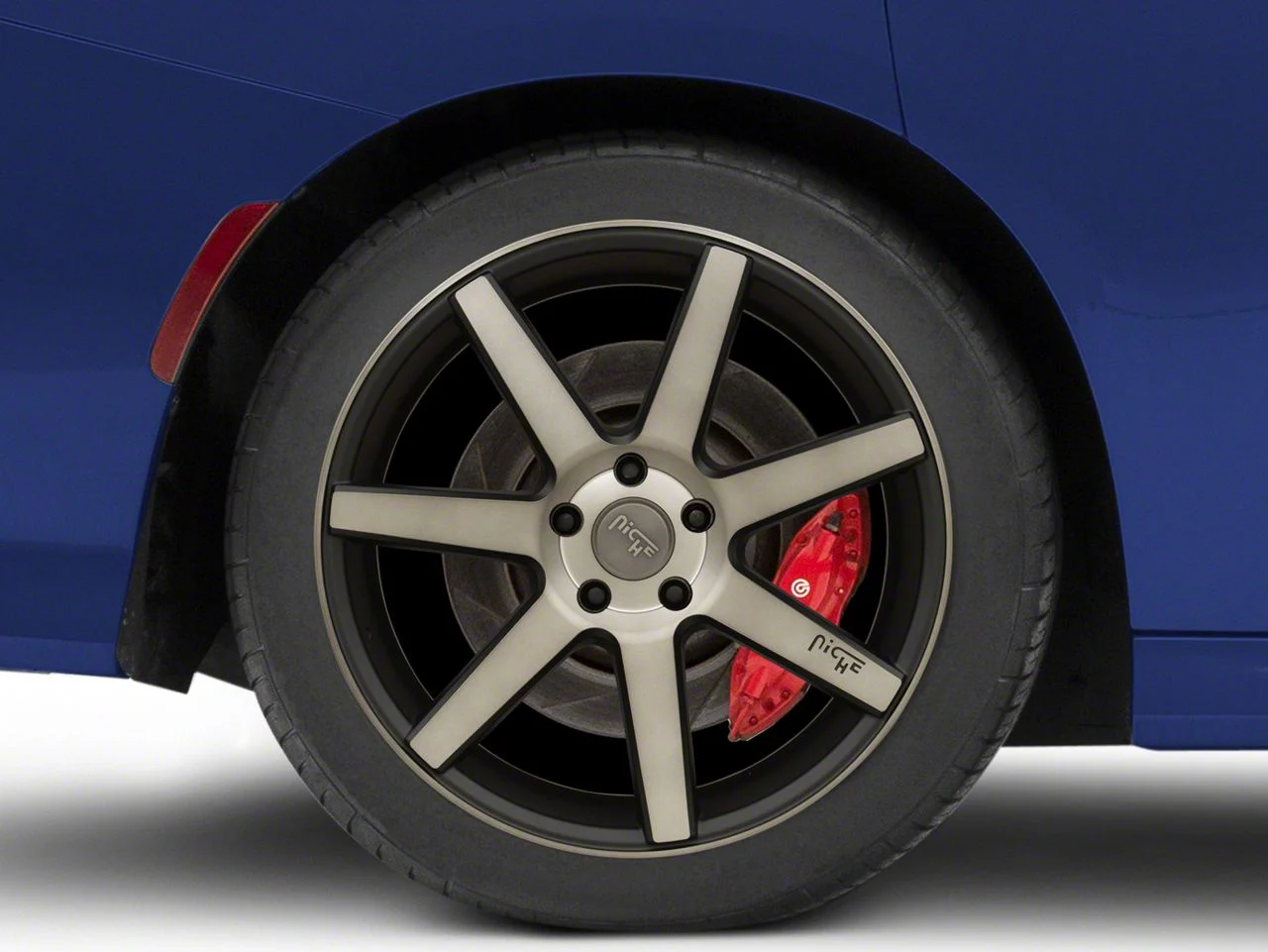 Niche Verona Matte Black Machined Wheel; Rear Only; 20x10.5; 20mm Offset (11-23 RWD Charger)