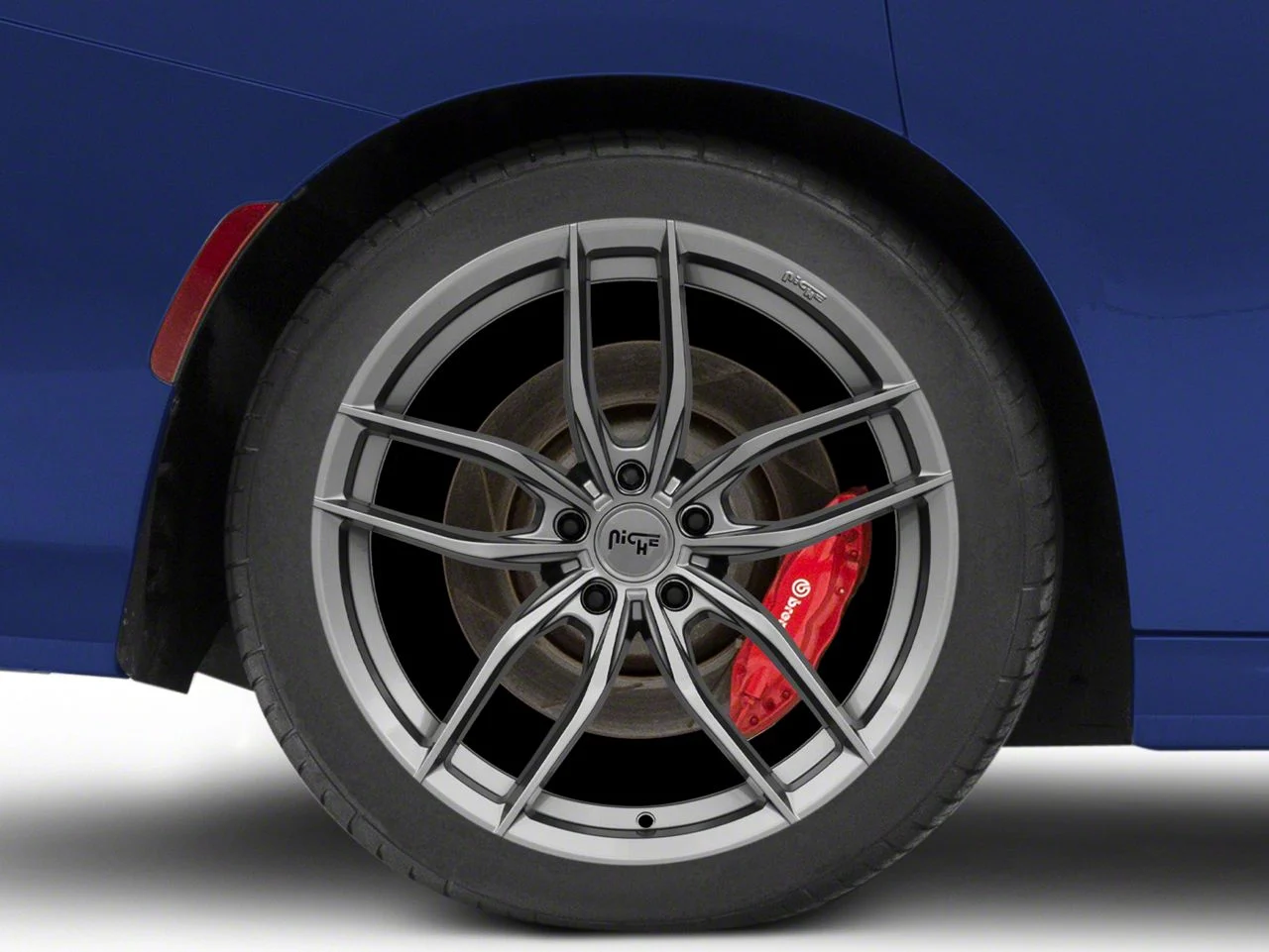 Niche Vosso Matte Anthracite Wheel; Rear Only; 20x10.5; 20mm Offset (11-23 RWD Charger)
