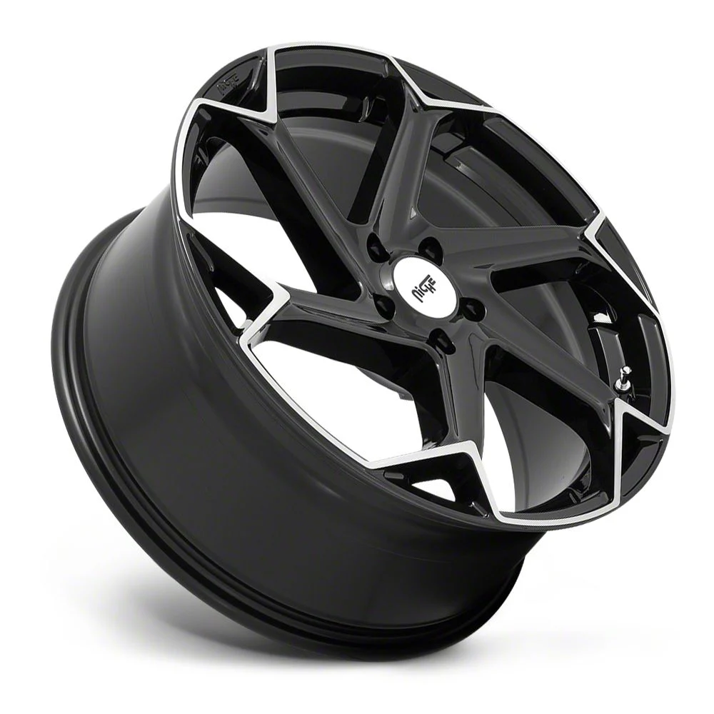 Niche Flash Gloss Black Brushed Wheel; 20x9; 38mm Offset (21-26 Mustang Mach-E)