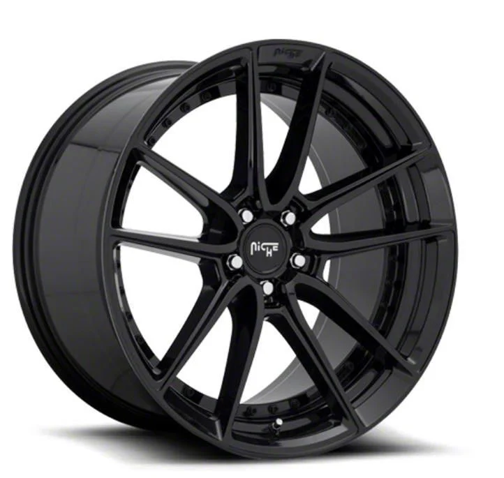 Niche DFS Gloss Black Wheel; 20x9; 35mm Offset (15-23 Mustang GT, EcoBoost, V6)