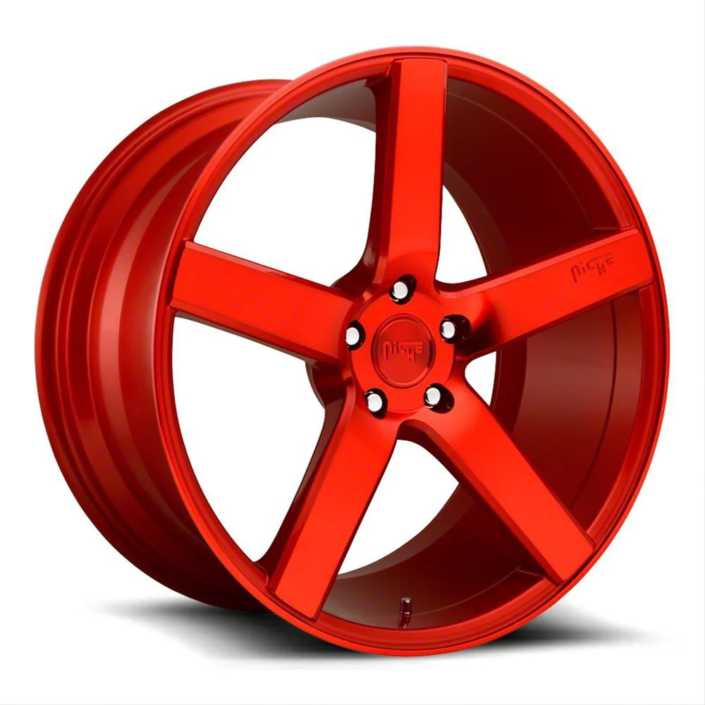 Niche Milan Candy Red Wheel; 20x8.5; 35mm Offset (15-23 Mustang GT, EcoBoost, V6)