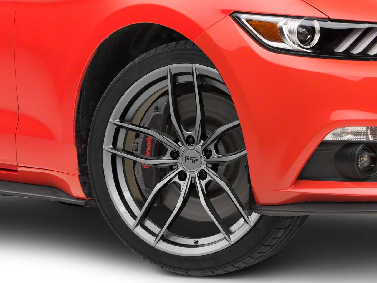 Niche Vosso Matte Anthracite Wheel; 20x9; 35mm Offset (15-23 Mustang GT, EcoBoost, V6)