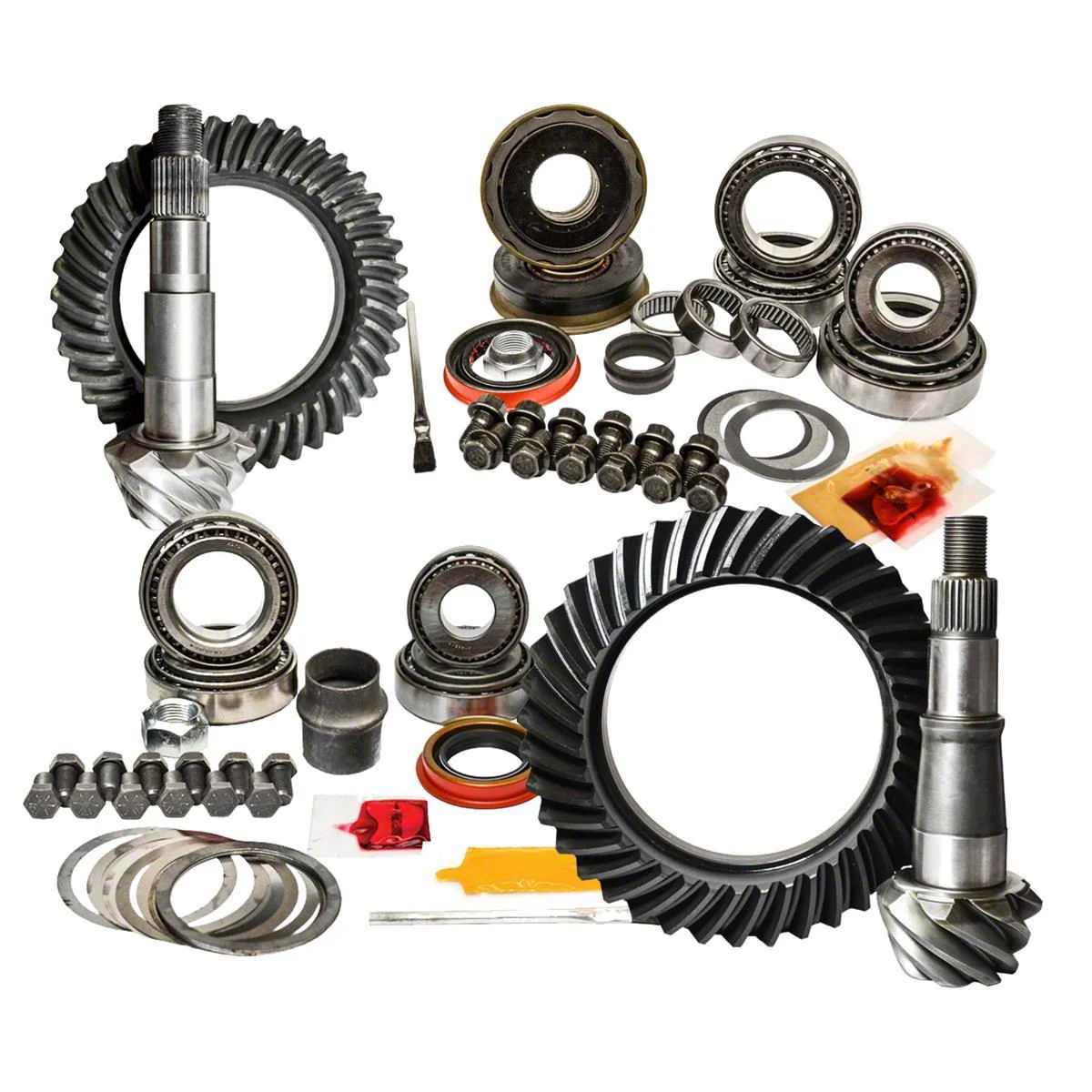 Nitro Gear & Axle AAM 9.25-Inch Front Axle/11.80-Inch Rear Axle Ring and Pinion Gear Kit; 4.11 Gear Ratio (11-15 RAM 3500 w/ AISIN Transmission)