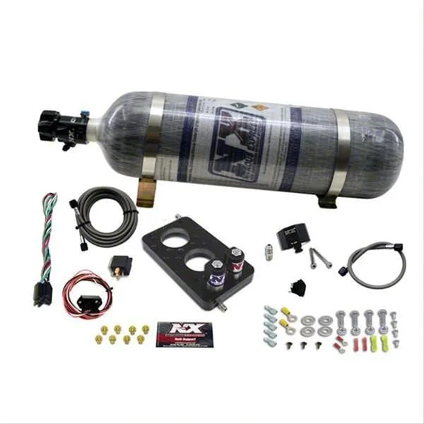 Nitrous Express 3-Valve Nitrous Plate System; 12 lb. Carbon Bottle (09-10 4.6L F-150)