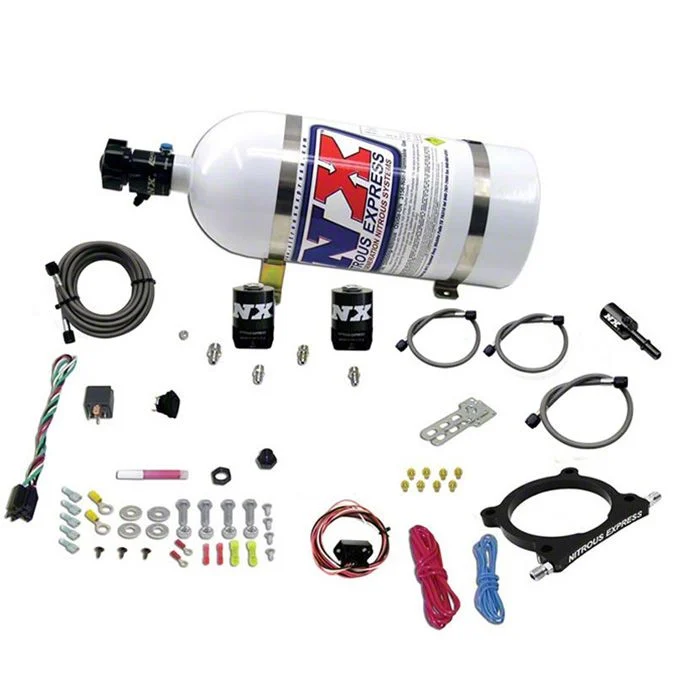Nitrous Express Direct Port Nitrous Plate Dry System; 10 lb. Bottle (11-23 Mustang GT w/ 2018 GT Intake Manifold)