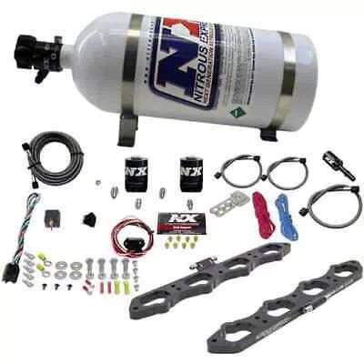 Nitrous Express Direct Port Nitrous Plate Wet System; 10 lb. Bottle (11-23 Mustang GT w/ 2018 GT Intake Manifold)
