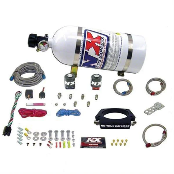 Nitrous Express LS 102mm Nitrous Plate System; 10 lb. Bottle (07-13 V8 Silverado 1500)