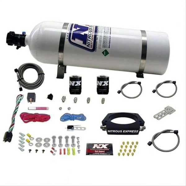 Nitrous Express LS 102mm Nitrous Plate System; 15 lb. Bottle (07-14 6.0L Silverado 2500 HD)
