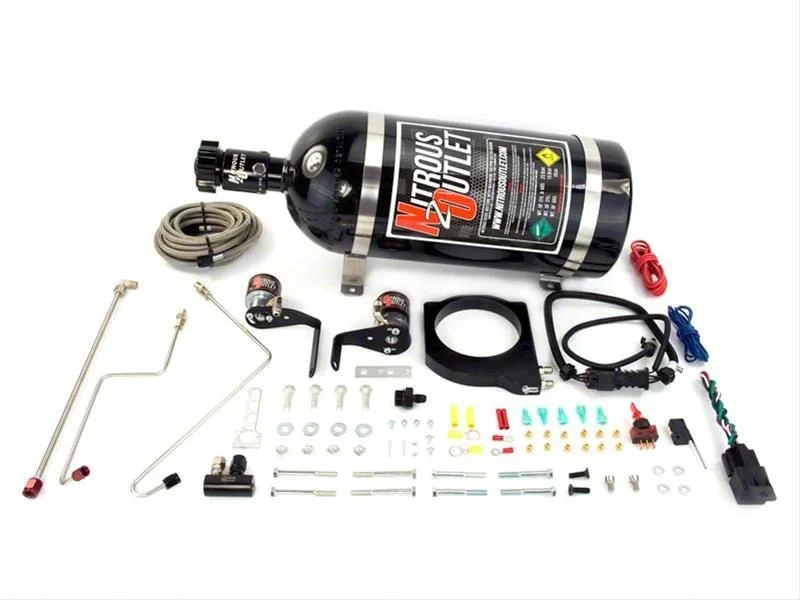 Nitrous Outlet 102mm FAST Intake Hardline Plate System; 10 lb. Bottle (10-15 Camaro SS w/ 102mm FAST Intake Manifold)