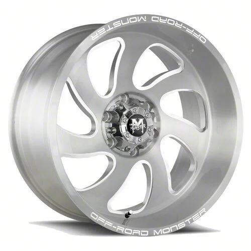 Off-Road Monster M07 Brushed Face Silver 6-Lug Wheel; 20x10; -19mm Offset (19-23 Ranger)