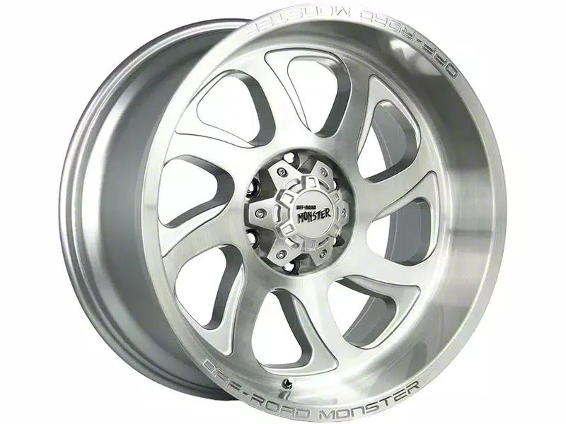 Off-Road Monster M22 Brushed Face Silver 6-Lug Wheel; 20x10; -19mm Offset (19-23 Ranger)