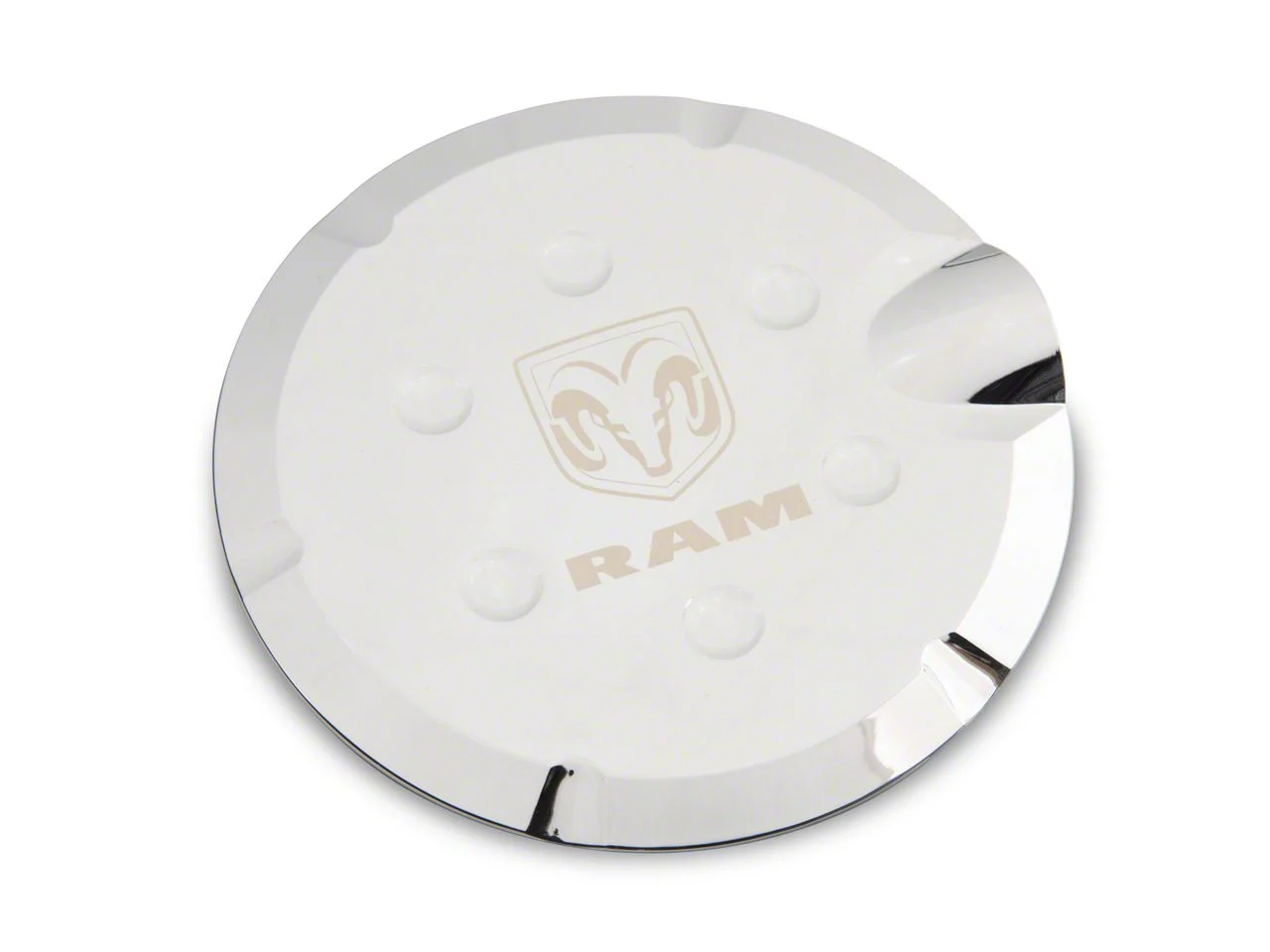 RAM Licensed by RedRock Fuel Tank Door Cover; Chrome (10-18 RAM 3500)