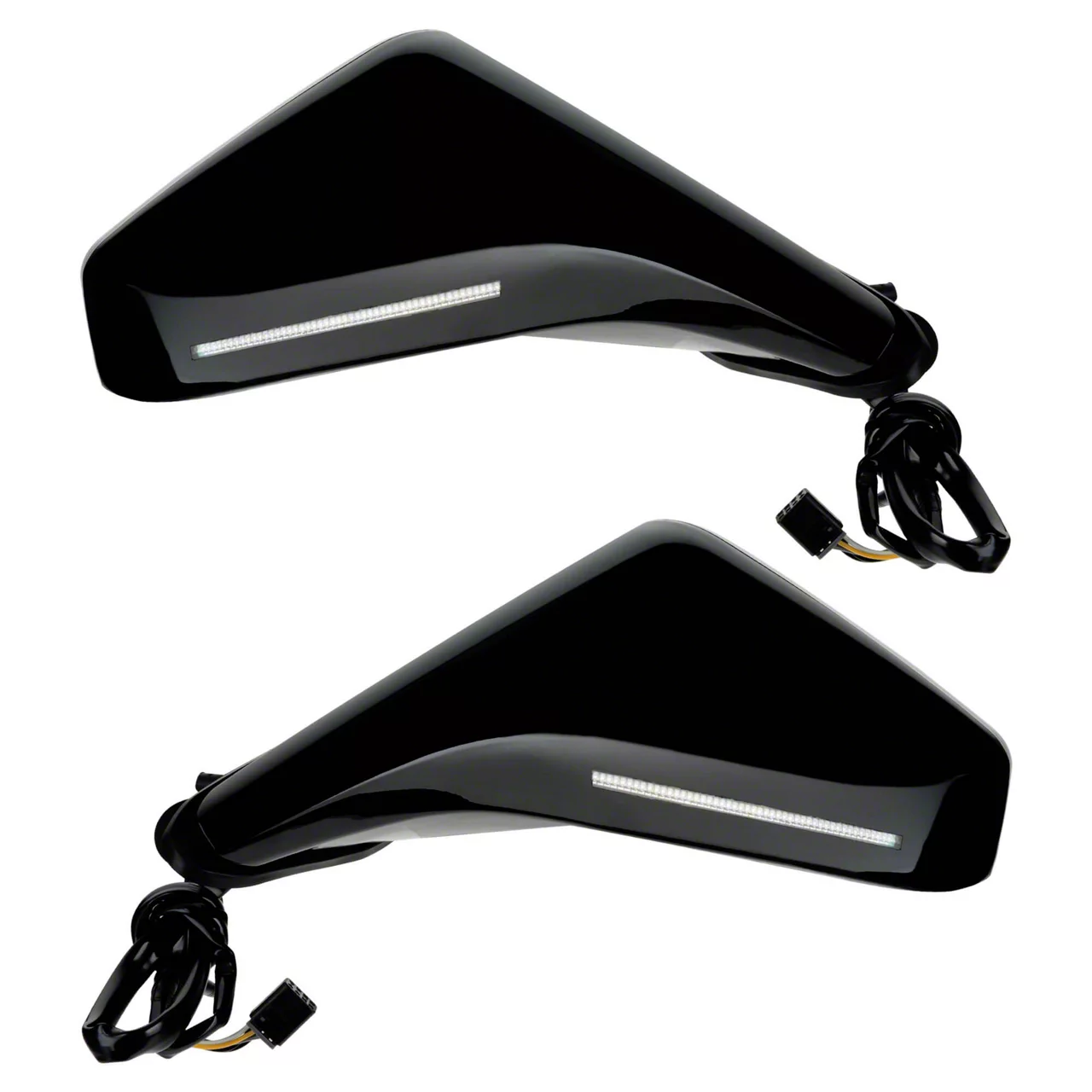Oracle Concept Side Mirrors; Dual Intensity; Unpainted (10-15 Camaro)