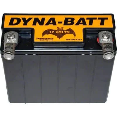 Performance Distributors Dyna-Batt-12 Volt Dry Cell Battery with 1/O Gauge Battery Terminals