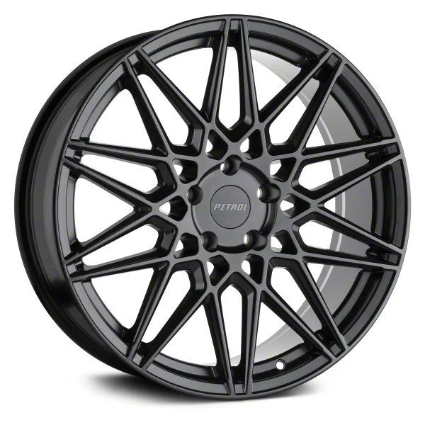 Petrol P3C Semi Gloss Black Wheel; 18x8; 40mm Offset (21-26 Mustang Mach-E, Excluding GT)