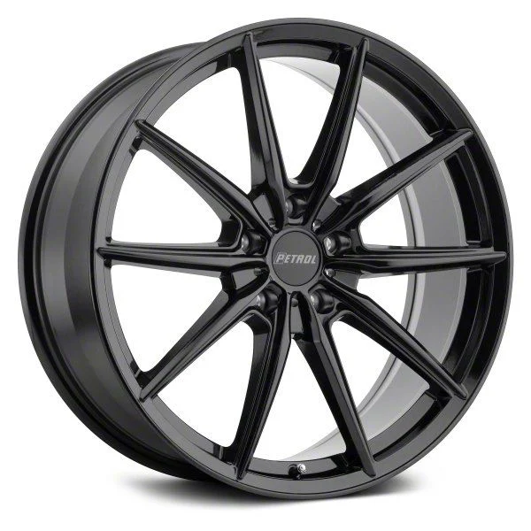 Petrol P4B Gloss Black Wheel; 18x8; 40mm Offset (21-26 Mustang Mach-E, Excluding GT)