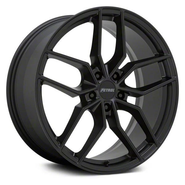 Petrol P5C Matte Black Wheel; 18x8; 40mm Offset (21-26 Mustang Mach-E, Excluding GT)