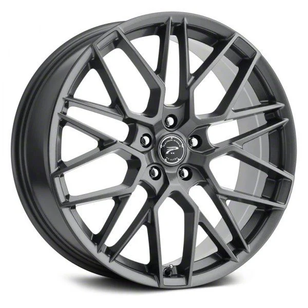 Platinum Retribution Gloss Gunmetal Gray Wheel; 18x8; 35mm Offset (07-10 AWD Charger)