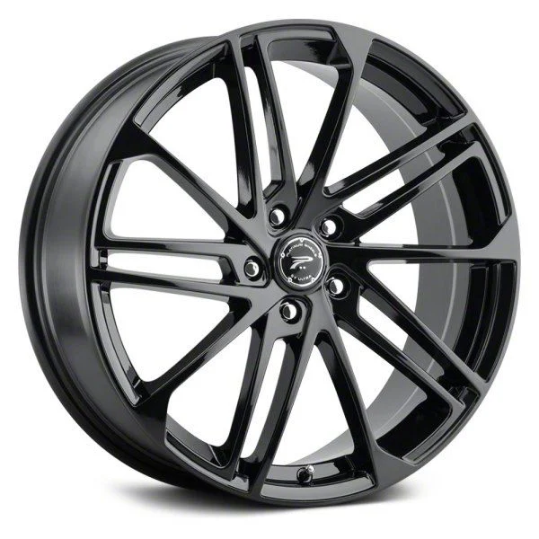 Platinum Valor Gloss Black with Diamond Cut Accents Wheel; 20x8.5; 35mm Offset (07-10 AWD Charger)
