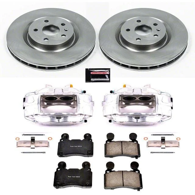 PowerStop OE Replacement Brake Rotor, Pad and Caliper Kit; Front (10-15 Camaro SS)