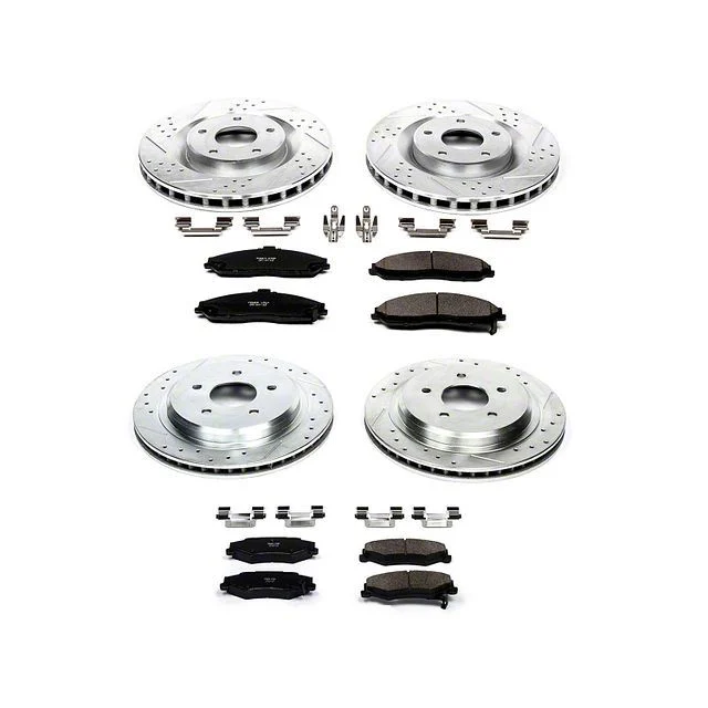 PowerStop Z23 Evolution Sport Brake Rotor and Pad Kit; Front and Rear (05-13 Corvette C6 Base w/ Standard Brake Package)