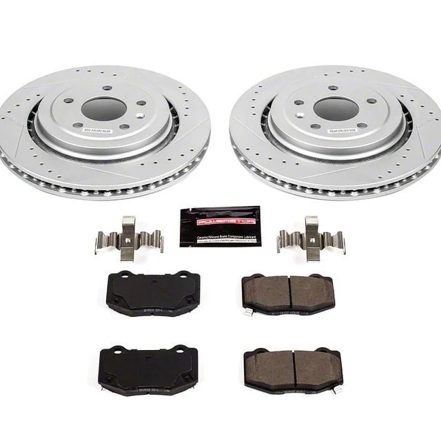 PowerStop Z23 Evolution Sport Brake Rotor and Pad Kit; Rear (14-19 Corvette C7 Stingray w/ Standard JL9 Brake Package)