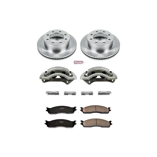 PowerStop OE Replacement 8-Lug Brake Rotor, Pad and Caliper Kit; Front (03-08 RAM 2500)