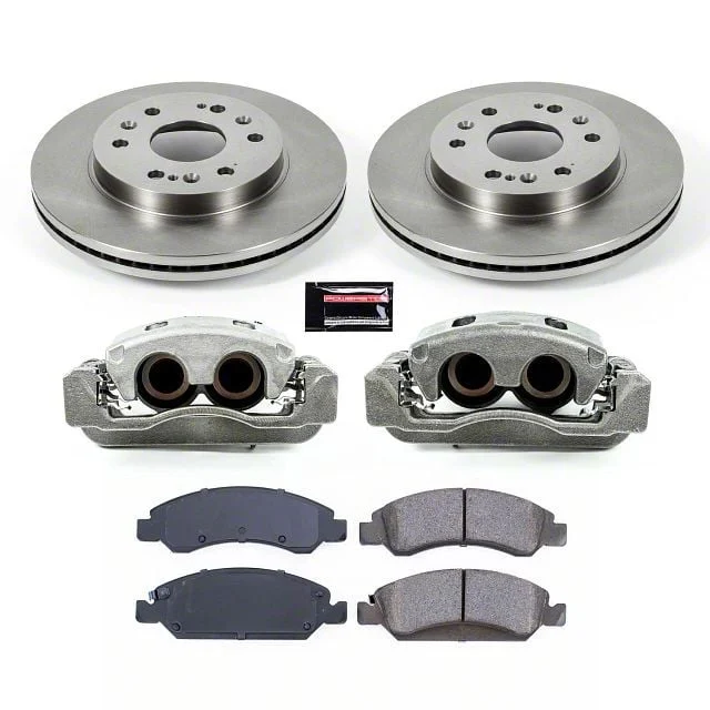 PowerStop OE Replacement 6-Lug Brake Rotor, Pad and Caliper Kit; Front (07-18 Sierra 1500)