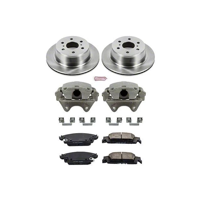 PowerStop OE Replacement 6-Lug Brake Rotor, Pad and Caliper Kit; Rear (15-20 Yukon)