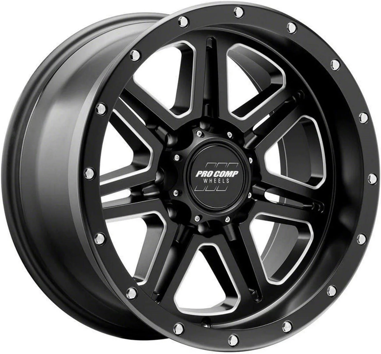 Pro Comp Wheels 62 Series Apex Satin Black Milled 8-Lug Wheel; 20x10; -18mm Offset (11-14 Sierra 3500 HD SRW)