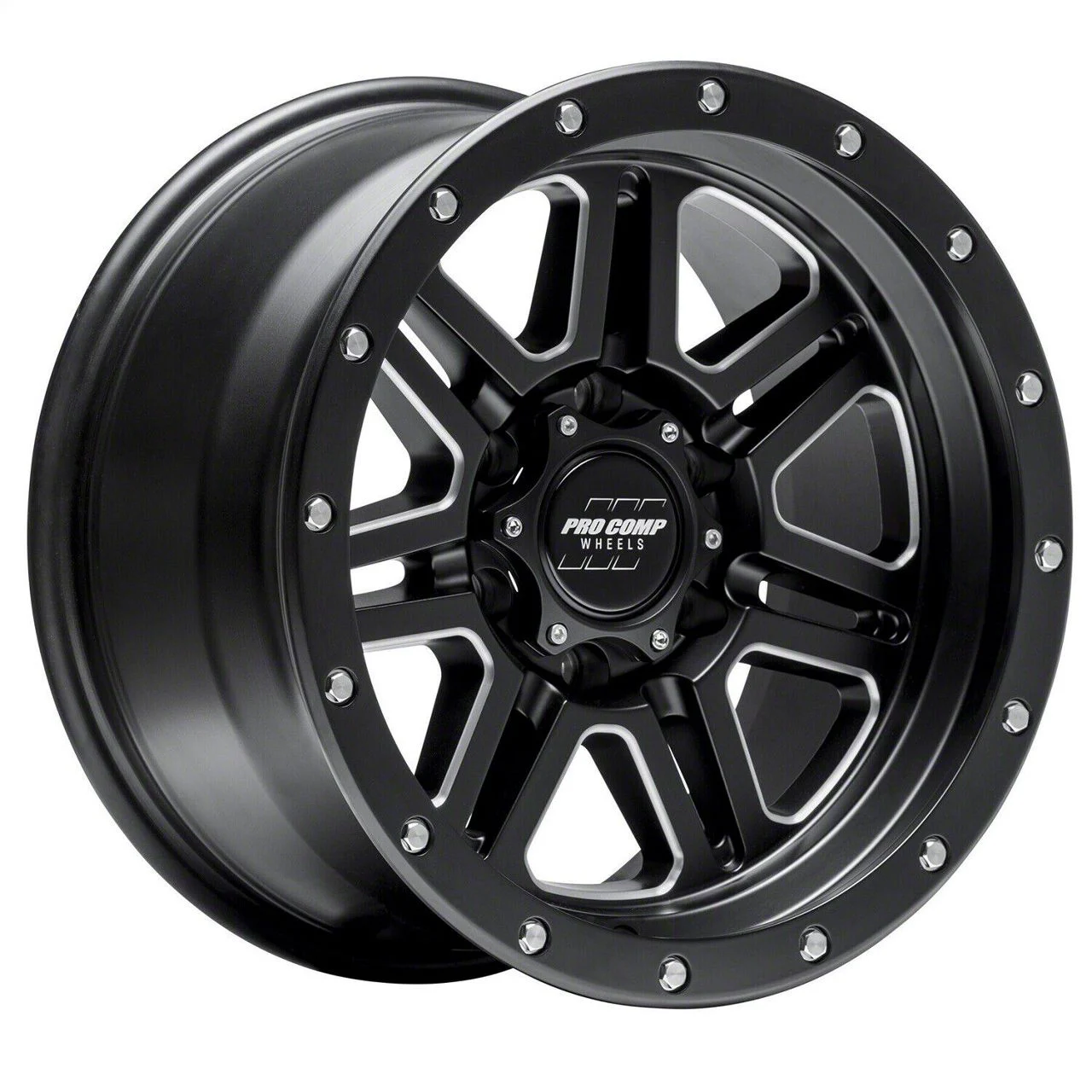 Pro Comp Wheels 62 Series Apex Satin Black Milled 6-Lug Wheel; 17x9; -6mm Offset (07-14 Yukon)