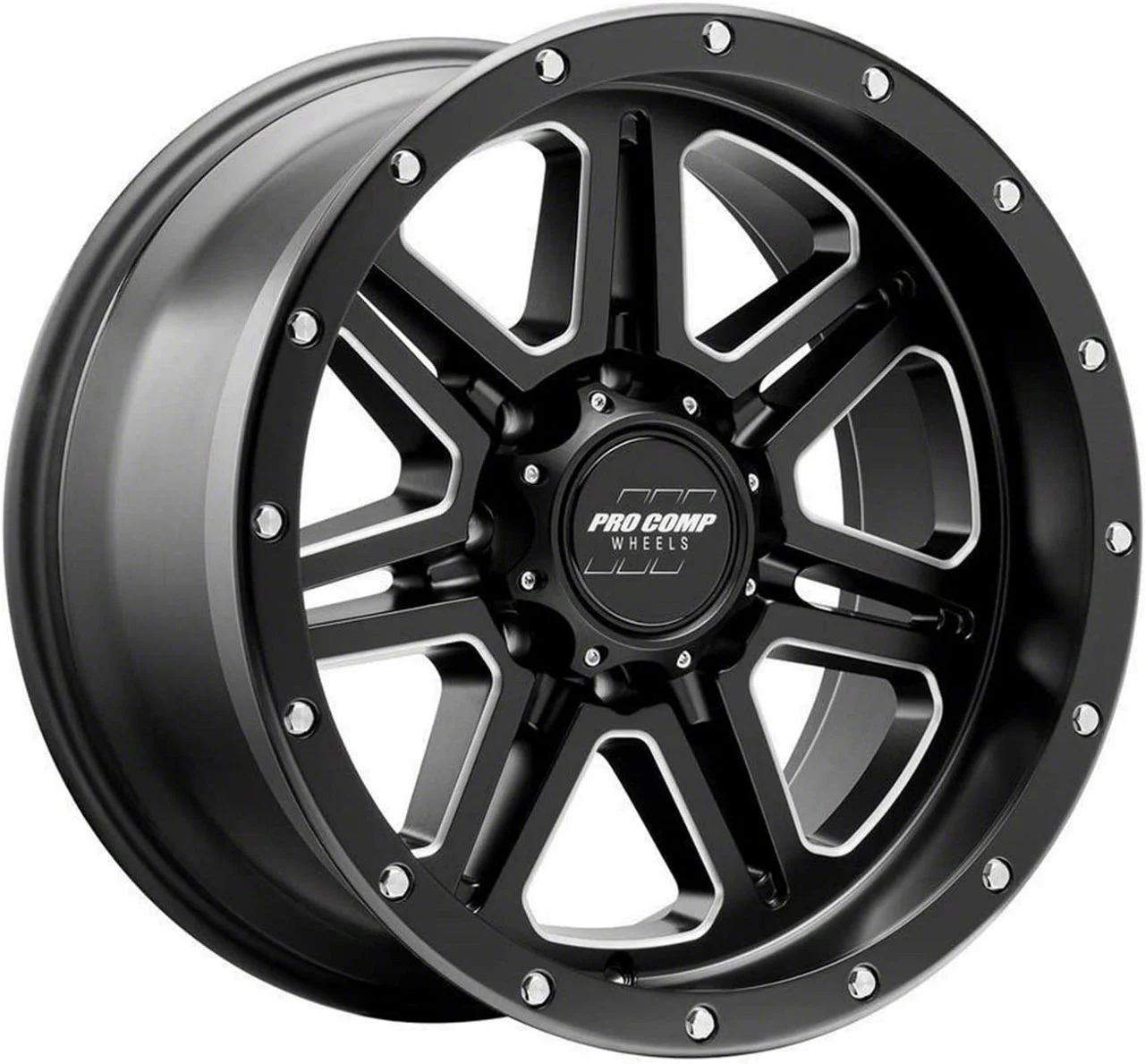 Pro Comp Wheels 62 Series Apex Satin Black Milled 8-Lug Wheel; 20x10; -18mm Offset (15-19 Silverado 2500 HD)